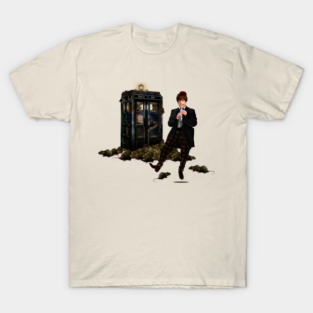 The 2nd Doctor and the magic flute T-Shirt by Dezigner007